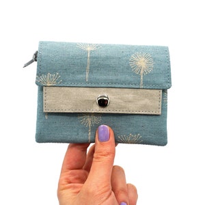 Small wallet Dandelion soft blue vegan image 4