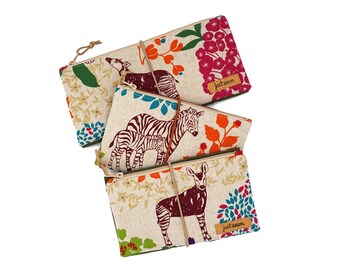 Pochette à outils petite | Sac à aiguilles "Okapi" ou "Zèbre" | Toile cirée