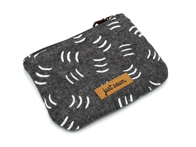 Small zippered bag Anthracite Tampon bag coin bag image 5