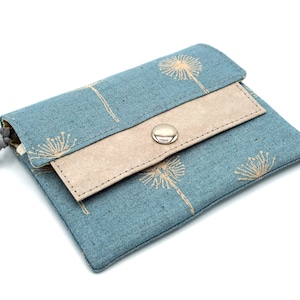 Small wallet Dandelion soft blue vegan image 1