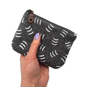 Small zippered bag Anthracite Tampon bag coin bag image 1