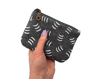 Small zippered bag | Anthracite | Tampon bag coin bag