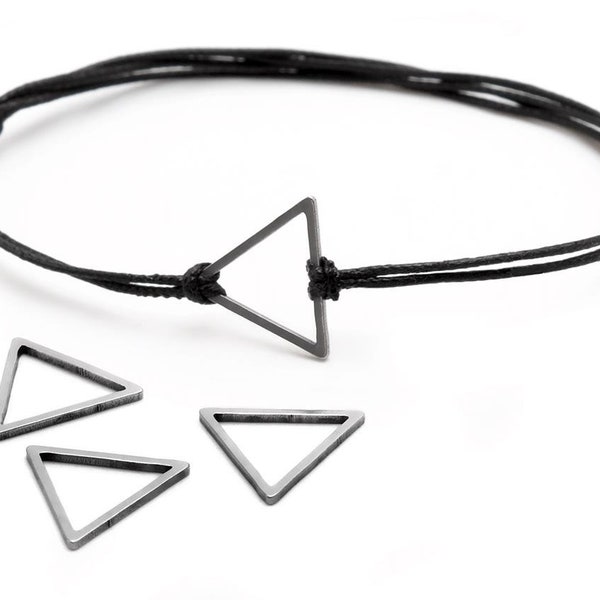 0,62 EUR/pieza. Conector triangular de acero inoxidable 304 en color platino (4 unidades).