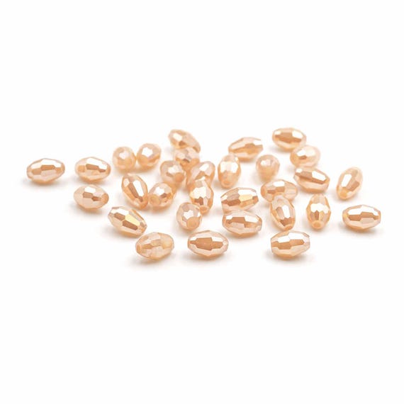 GLASS BEAD NECKLACE 2 MM NOUGAT GLASS BEAD NECKLACE 2 MM NOUGAT