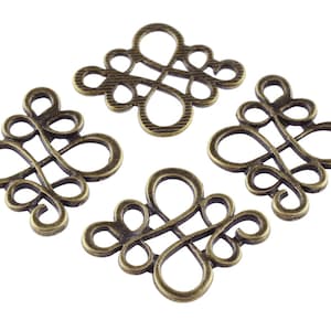 0.38 EUR/piece 6 looped connectors in antique bronze