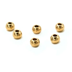 0.72 EUR/piece Spacer beads made of 304 stainless steel round in gold colour 4 mm 4 pieces