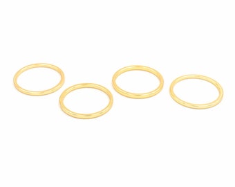 0,92 EUR/Stk. Ring als Verbinder mit 18k Goldbeschichtung 4 StückVintageparts DIY