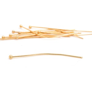 0.28 EUR/piece Ball head pins made of stainless steel in gold colour 40 mm 10 pieces image 2