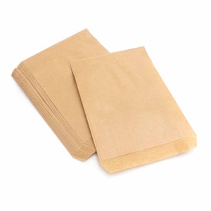 0,17 EUR/pezzo sacchetti di carta piatti marroni per riempimento 12 x 16 cm 24 pezzi