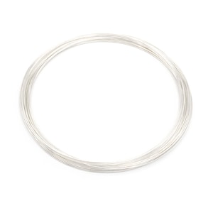 0,13 EUR/yrd Memory Wire aus Kohlenstoffstahl  für Colliers in silberfarben 12cm 20 Windungen