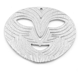 Vintageparts DIY impressionnant pendentif masque en couleur platine une pièce pour fabriquer soi-même des bijoux
