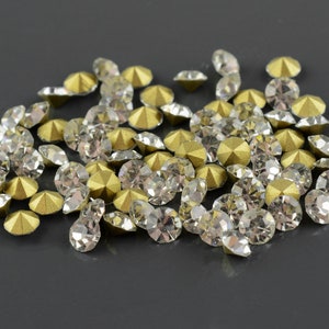 0,04 EUR/pc. Rhinestones in silver 3,8 mm 50 pieces