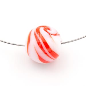 0,62 EUR/pezzo Perline di vetro Murano fai da te Vintageparts in bianco arancione 14 mm 4 pezzi