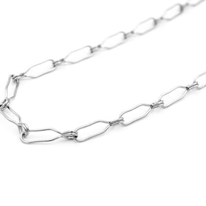 Vintageparts DIY chunky link chain in platinum 92 cm