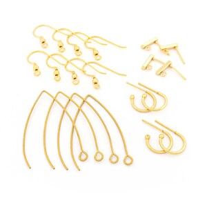 Set SOLIS zum Ohrringe selber machen aus Edelstahl für 20 Ohrringe in Goldfarben Bild 4