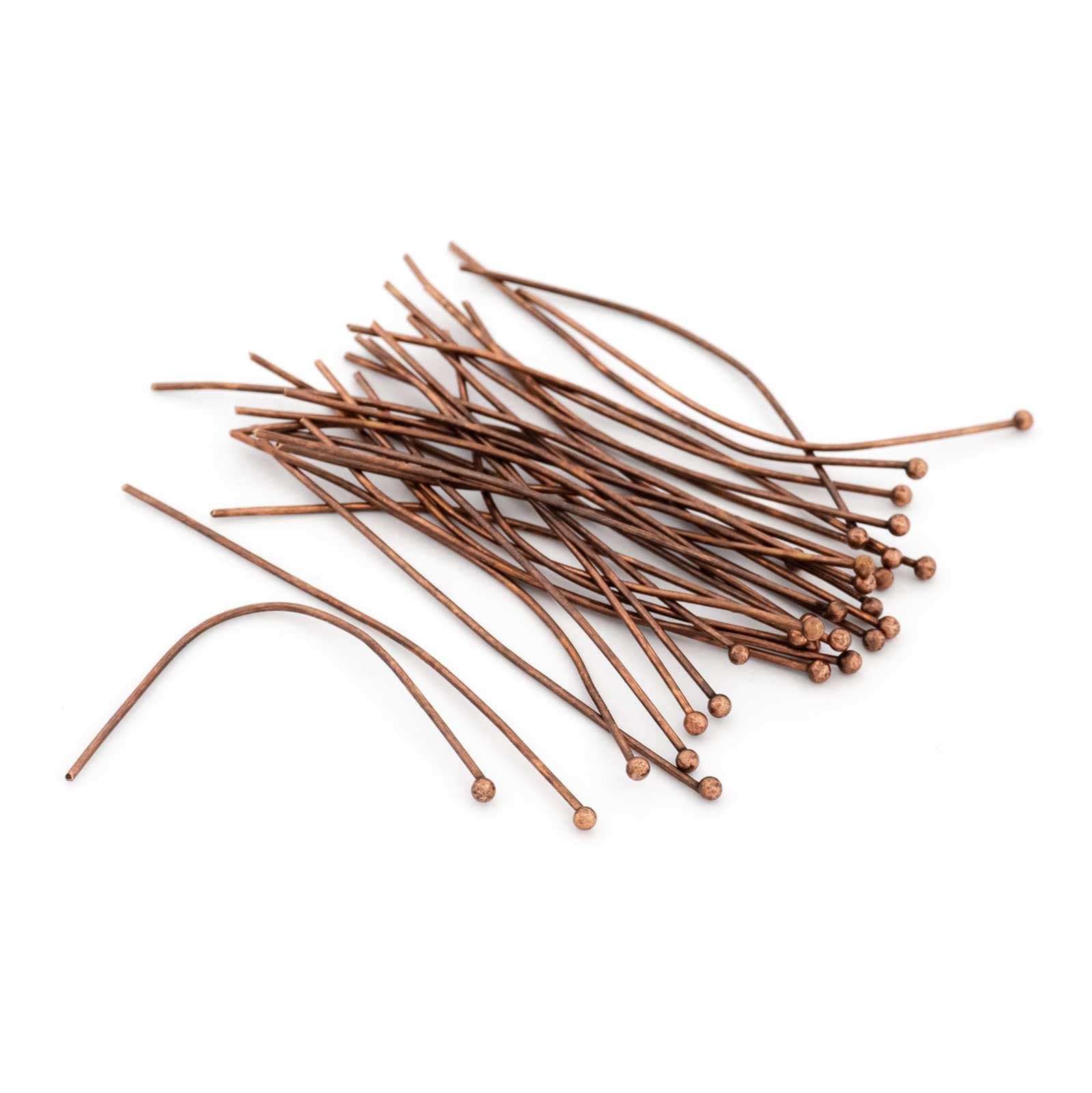 Épingles à Billes En Cuivre Brut 1,5 Pouce - 20 Pièces - Fait Main Inde - Accessoires Bijoux