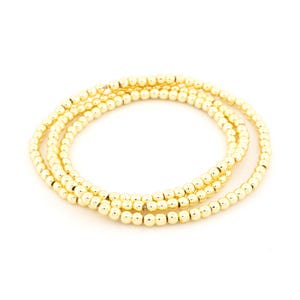 2mm Hämatitperlen Strang Gold galvanisiert - ca. 200 Stück kleine Zwischenperlen Spacer für DIY Schmuck