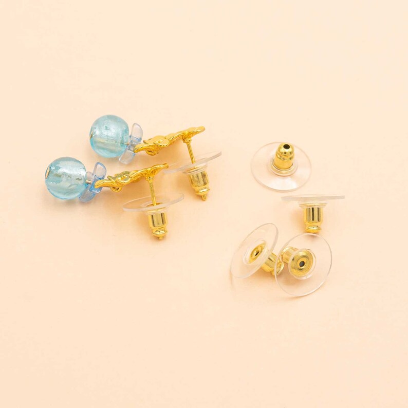 Ear stopper for stud earrings in gold color 20 pieces Vintageparts DIY 0,12 EUR/pc. image 6
