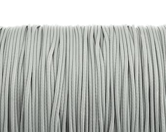 0.27 EUR/meter 10 m waxed polyester cord in light grey, 1 mm