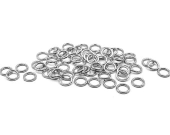 0,05 EUR/st. Vintageparts DIY gesloten ringetjes 8 mm platinakleurig 50 stuks