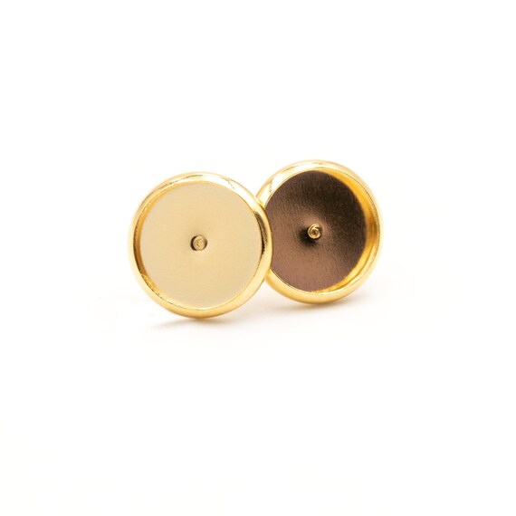 CYM-EB-300687-GP - Stainless Steel Earring Back - 24K Gold Plate - 1 Piece
