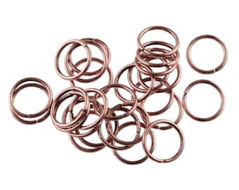 0.02 EUR/piece 100 jump rings in copper color, 10 mm