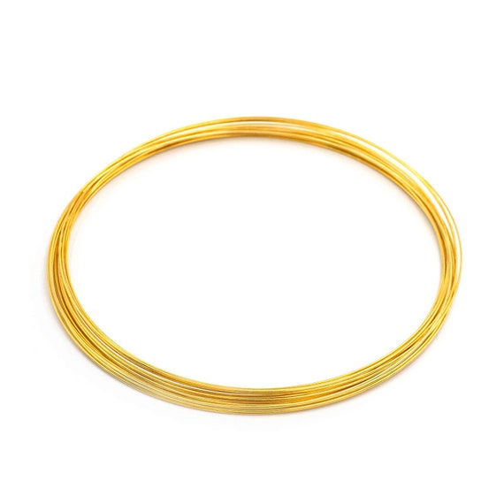 0,15 EUR/yrd Memory Wire für Colliers in goldfarben 20 Windungen