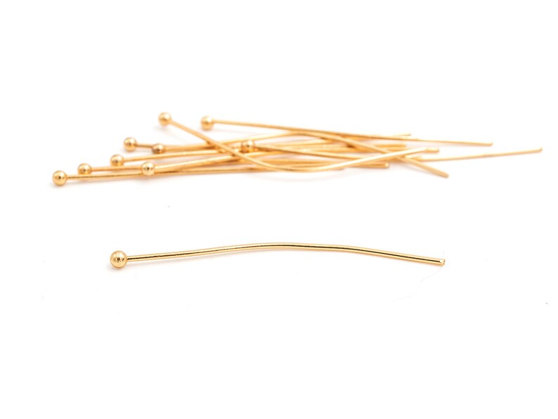 0.28 EUR/piece Ball head pins made of stainless steel in gold colour 40 mm 10 pieces image 6