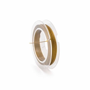 0,30 EUR/m Tigertail Edelstahl-Draht 0,45 mm in Vintage-Gold 10 Meter Vintageparts Schmuckzubehör, Ketten und Armbänder selber machen