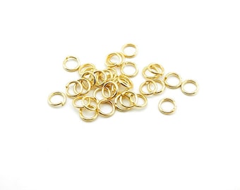 0,05 EUR/ud. Anillas en color dorado 8 mm 50 piezas