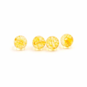 0.80 EUR/piece Natural citrine beads 8 mm 4 pieces