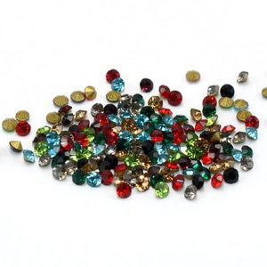 0,02 EUR/pièce Strass en mélange de couleurs 1,8 mm 100 pièces