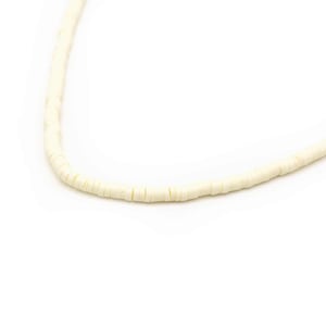 1,402.20 EUR/380 pcs. Heishi beads made of polymer clay 3 mm in cream, 1 strand