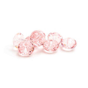 0.24 EUR/piece 10 glass beads 8 mm salmon pink
