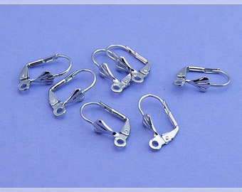 0.27 EUR/piece 10 leverback earrings in silver-colored platinum-plated