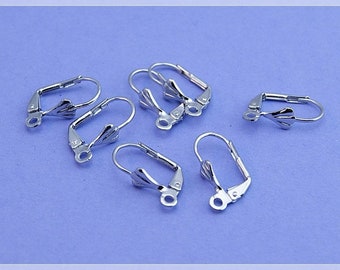 0.27 EUR/piece 10 Leverback earrings in silver-coloured platinum-plated