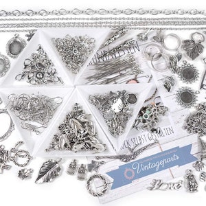 Set IDA set per principianti per realizzare gioielli in argento con oltre 400 pezzi senza set di perline