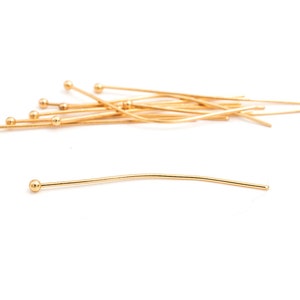 0.28 EUR/piece Ball head pins made of stainless steel in gold colour 40 mm 10 pieces image 9