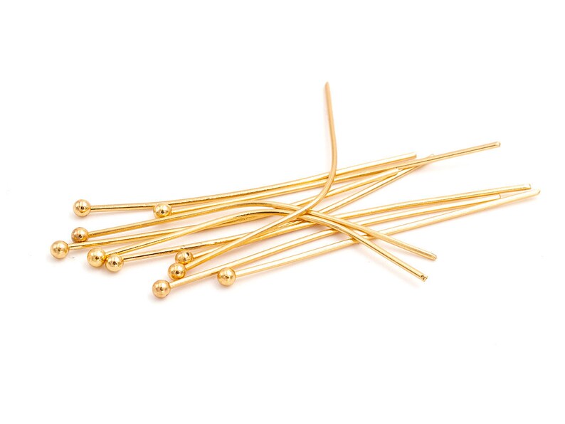 0.28 EUR/piece Ball head pins made of stainless steel in gold colour 40 mm 10 pieces image 7