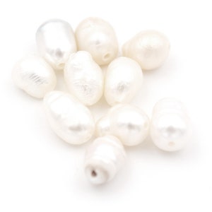 Baroque freshwater cultured pearls 6x4mm 10 pcs personalized jewelry Vintageparts DIY