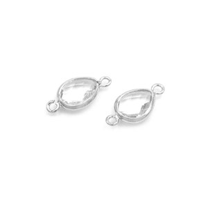 2.53 EUR/piece. Brass connector drop with platinum coating, 2 pieces