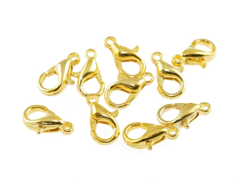 10 mm 0.15 EURpc 10 carabiner closures in gold
