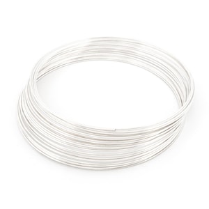 0,09 EUR/år Vintageparts DIY spiraltråd av stål, 65 mm, silverfärgad belagd, 30 varv, smyckestillbehör, designa dina egna armband