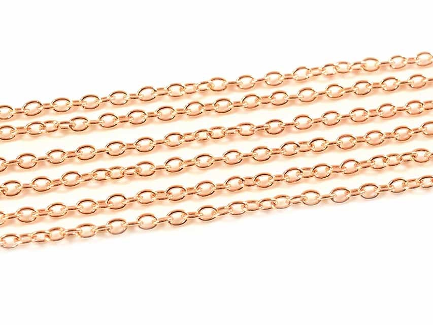 DIY 10M 32.8 Feet 3MM Gold Chain Roll Figaro Chains Stainless