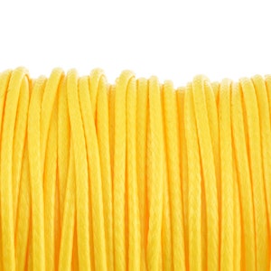 0.30 EUR/meter 10 m waxed polyester cord in yellow, 1 mm