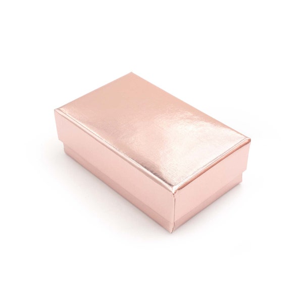 Gift box in metallic pink 8cm x 5cm 1 piece Vintageparts DIY