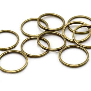 0,24 EUR/Stk. Vintageparts DIY schlichte Verbinder in antik bronzefarben 12 mm 10 Stück