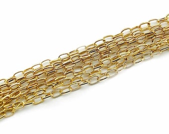 1,19 EUR/m 2 m Gliederkette goldfarben grob länglich