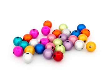 Miracle acrylic beads in color mix 8 mm 30 pieces Vintageparts