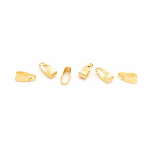 Vintageparts Pętelki do naszyjników DIY z mosiądzu ze złoceniem 18k, 7 mm, 6 sztuk